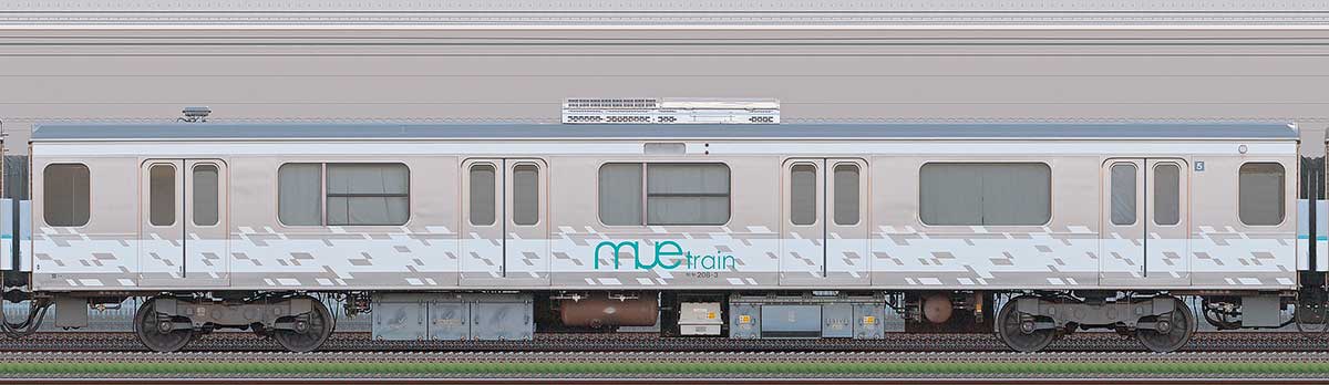JR東日本209系「MUE-Train」モヤ208-3山側の側面写真