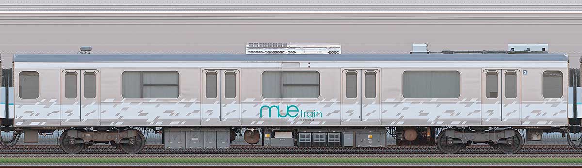 JR東日本209系「MUE-Train」モヤ208-4山側の側面写真