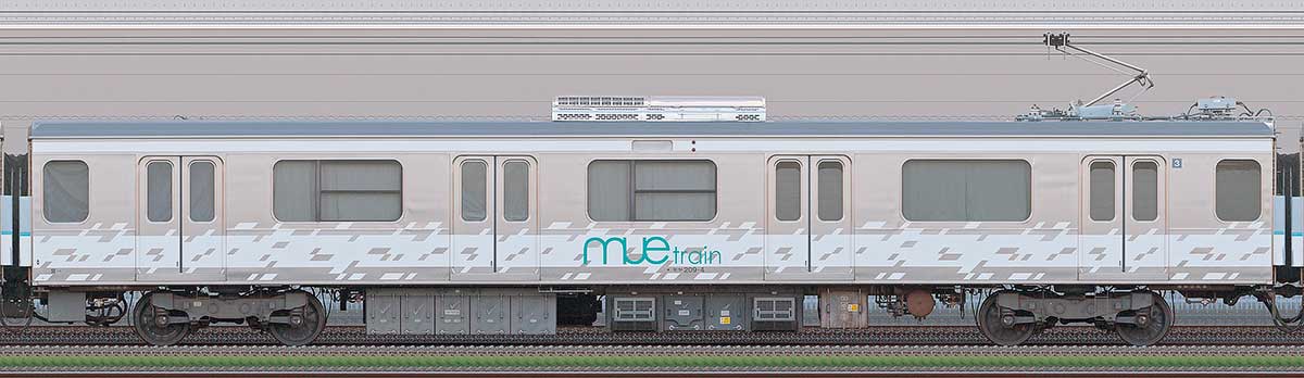 JR東日本209系「MUE-Train」モヤ209-4山側の側面写真