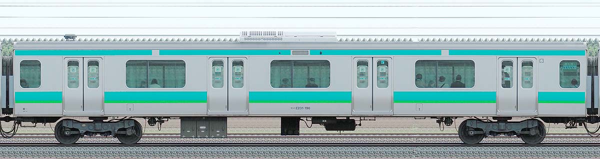 JR東日本E231系サハE231-196山側の側面写真