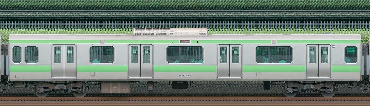 JR東日本E231系サハE231-4601山側（東京駅基準）の側面写真