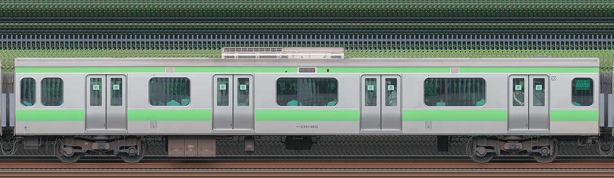 JR東日本E231系サハE231-4612山側（東京駅基準）の側面写真