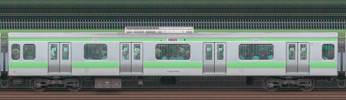 JR東日本E231系サハE231-4650山側（東京駅基準）の側面写真