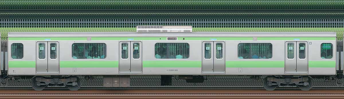 JR東日本E231系サハE231-501山側（東京駅基準）の側面写真