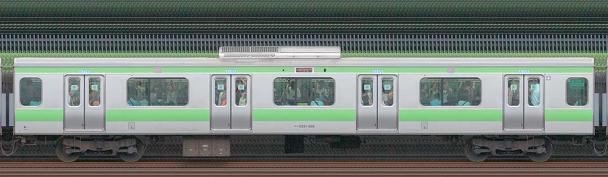 JR東日本E231系サハE231-550山側（東京駅基準）の側面写真