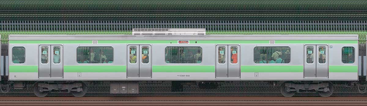 JR東日本E231系サハE231-650山側（東京駅基準）の側面写真