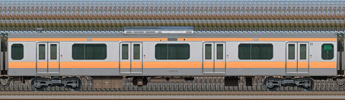 JR東日本E233系サハE233-24山側の側面写真