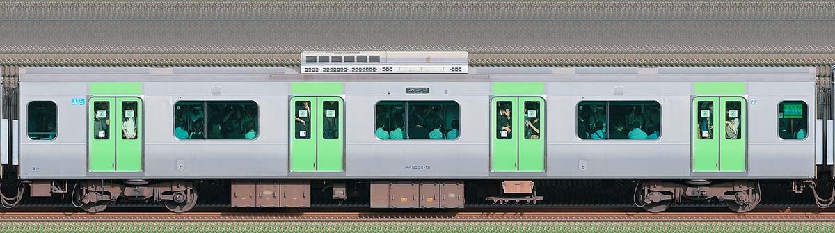 JR東日本E235系サハE234-18(2025年)山側(東京駅基準)の側面写真