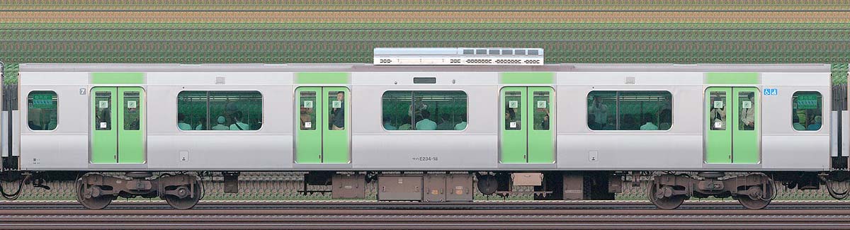 JR東日本E235系サハE234-18(2025年)海側(東京駅基準)の側面写真