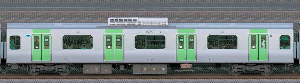 JR東日本E235系サハE234-1山側（東京駅基準）の側面写真