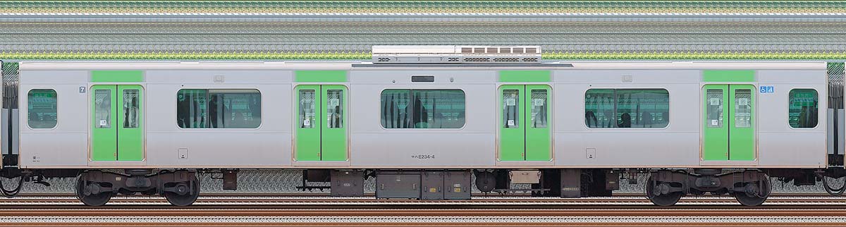 JR東日本E235系サハE234-4海側の側面写真