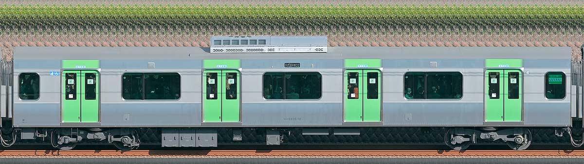 JR東日本E235系サハE235-12山側（東京駅基準）の側面写真