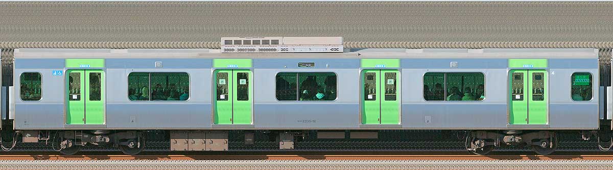 JR東日本E235系サハE235-18山側（東京駅基準）の側面写真