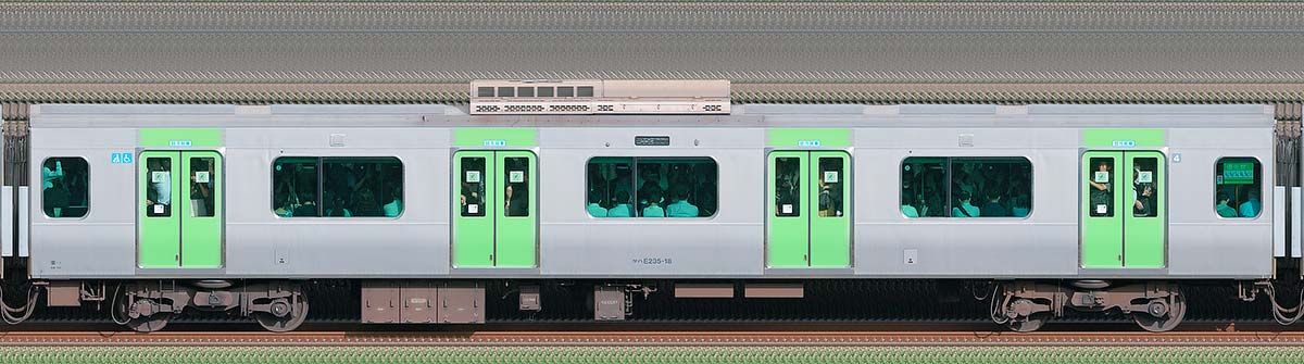 JR東日本E235系サハE235-18(2025年)山側(東京駅基準)の側面写真