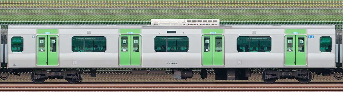 JR東日本E235系サハE235-18海側（東京駅基準）の側面写真
