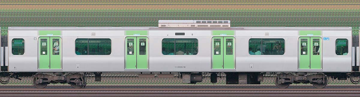 JR東日本E235系サハE235-18(2025年)海側(東京駅基準)の側面写真