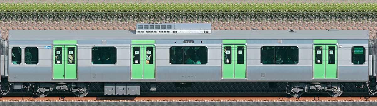 JR東日本E235系サハE235-4611山側（東京駅基準）の側面写真