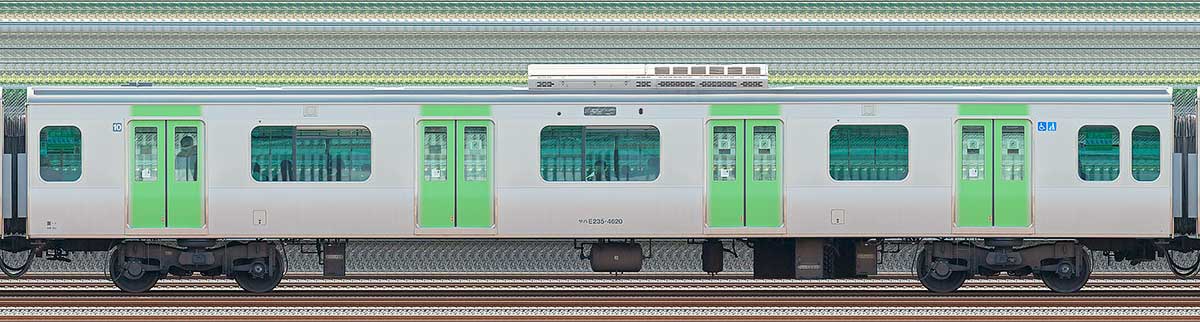 JR東日本E235系サハE235-4620海側の側面写真