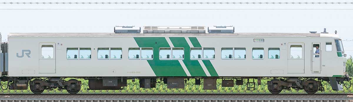 Jr東日本185系クハ185 102の側面写真 Railfile Jp 鉄道車両サイドビューの図鑑