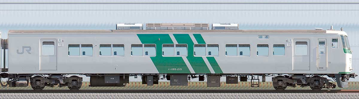 JR東日本185系クハ185-215山側の側面写真