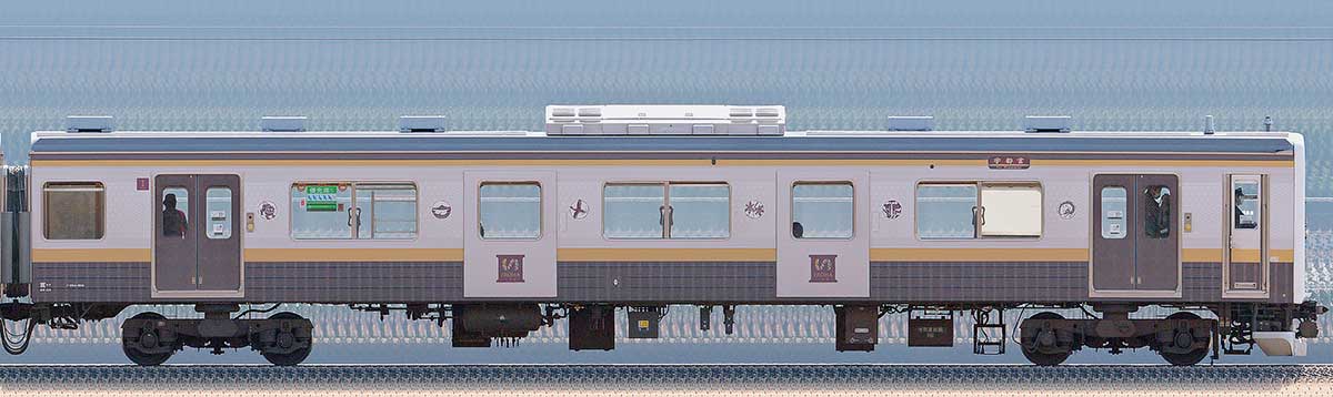 JR東日本205系600番台「いろは」クハ204-603山側の側面写真
