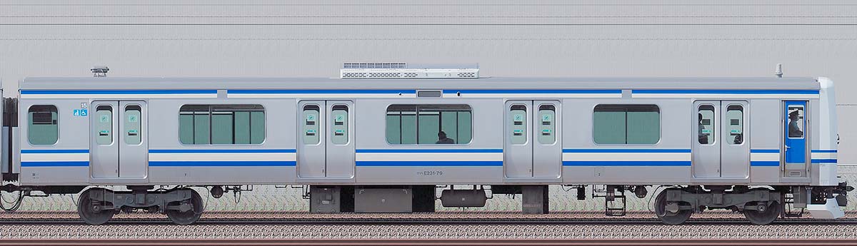 JR東日本E231系クハE231-79「成田線開業120周年記念列車」海側の側面写真