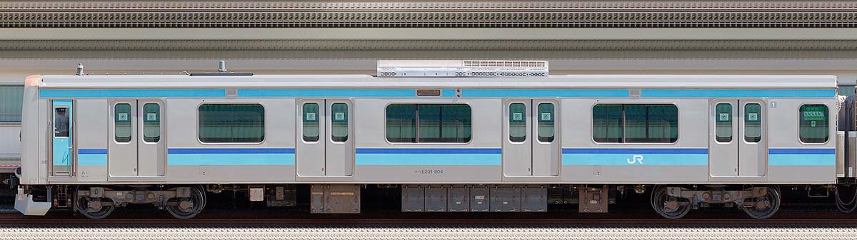 JR東日本E231系クハE231-804山側の側面写真