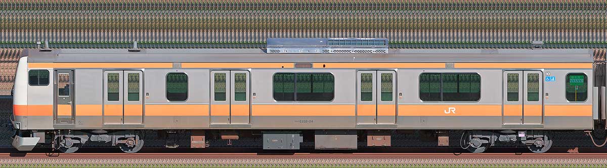 JR東日本E233系クハE232-24海側の側面写真