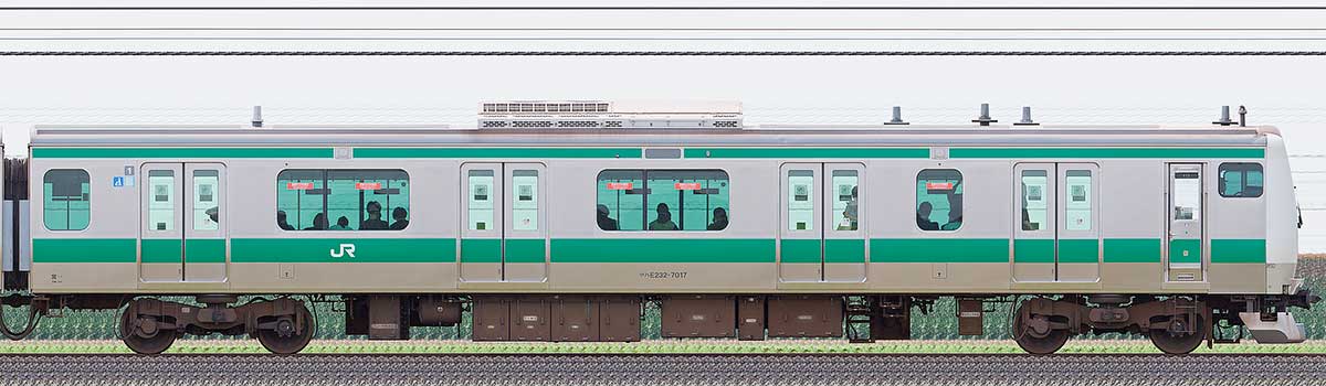 JR東日本E233系クハE232-7017山側の側面写真