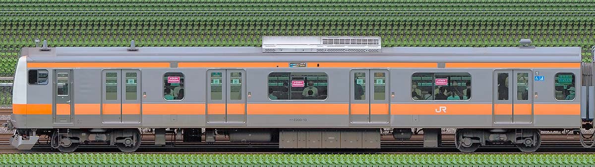 JR東日本E233系クハE233-13山側の側面写真