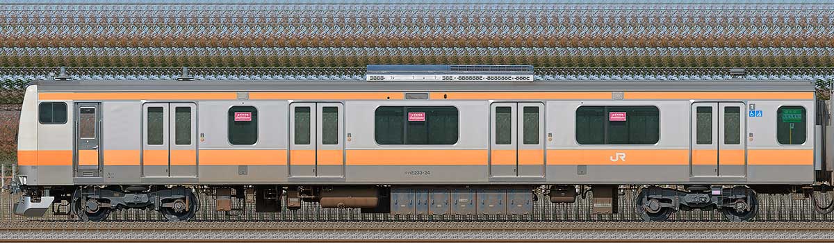 JR東日本E233系クハE233-24山側の側面写真