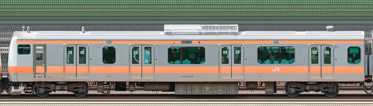 JR東日本E233系クハE233-506山側の側面写真
