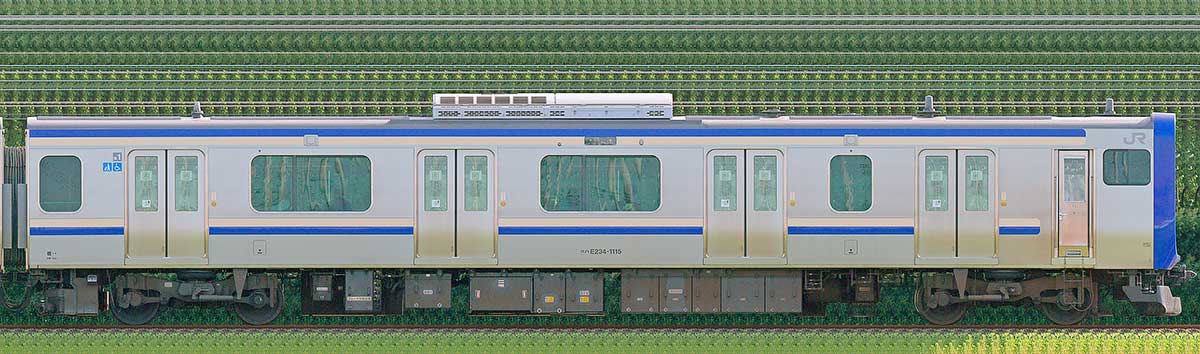 JR東日本E235系1000番台クハE234-1115山側の側面写真