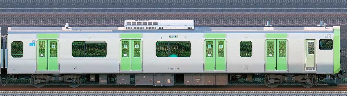 JR東日本E235系クハE234-30山側（東京駅基準）の側面写真