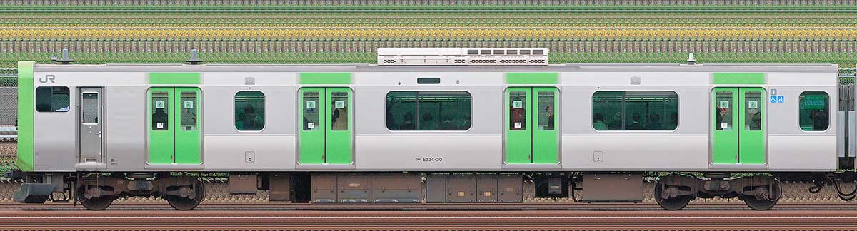 JR東日本E235系クハE234-30海側（東京駅基準）の側面写真