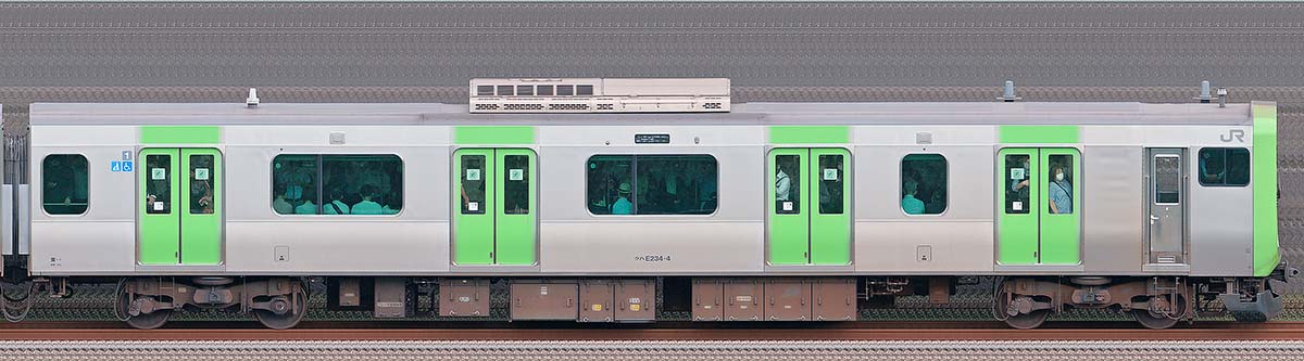 JR東日本E235系クハE234-4山側（東京駅基準）の側面写真