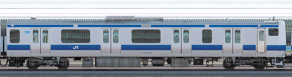 JR東日本E531系クハE530-2003山側の側面写真