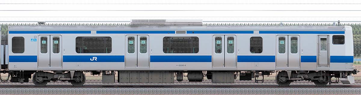 JR東日本E531系クハE530-6山側の側面写真