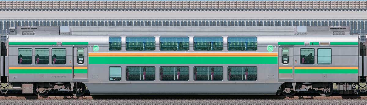 JR東日本E233系3000番台サロE233-3030山側の側面写真