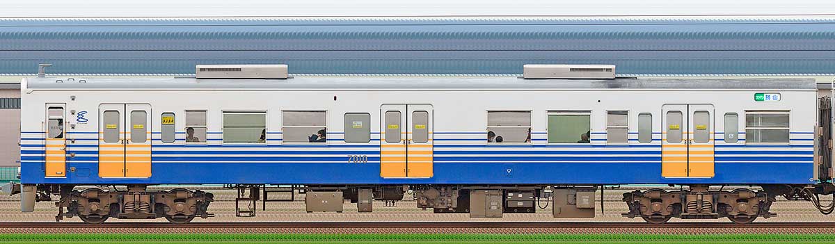 えちぜん鉄道MC7000形7010海側の側面写真