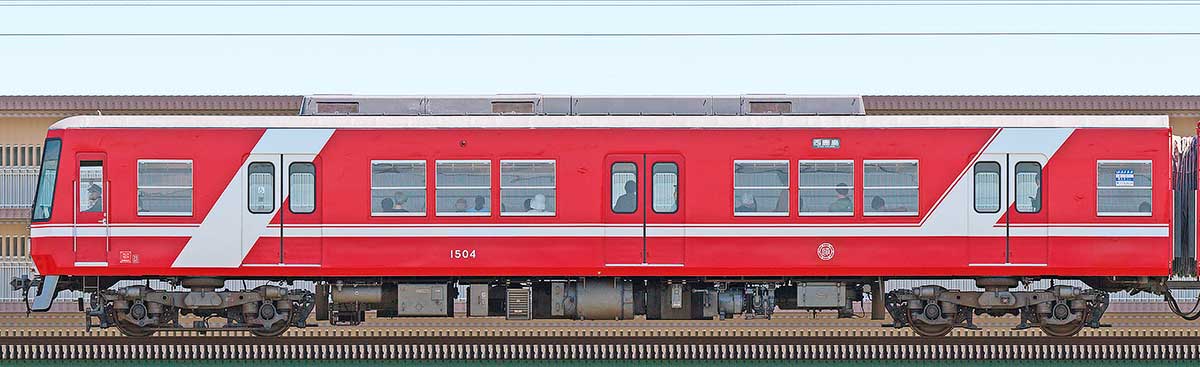 遠州鉄道1000形クハ1504西側の側面写真