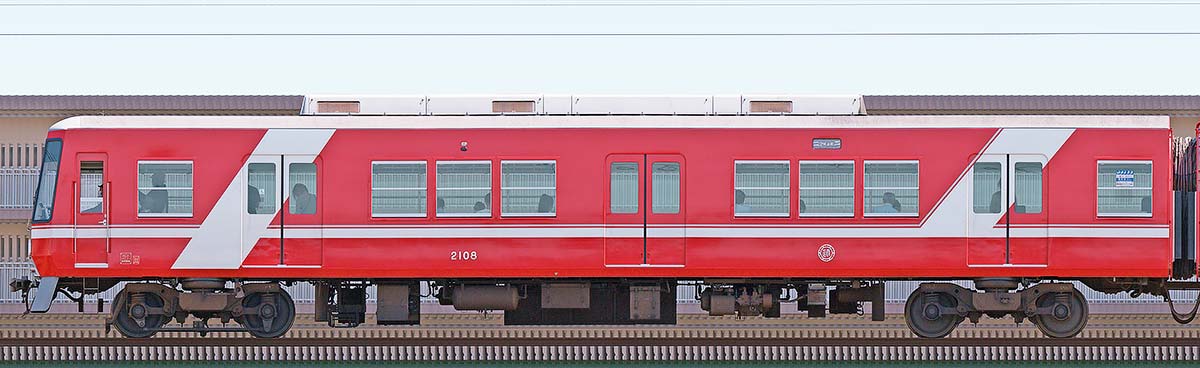 遠州鉄道2000形クハ2108西側の側面写真