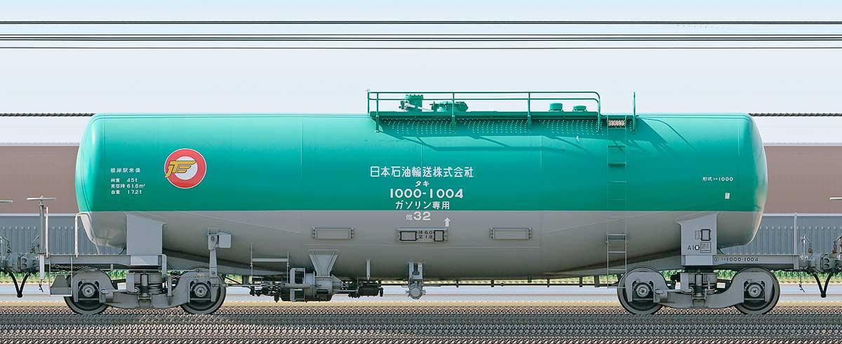 JR貨物タキ1000形タキ1000-1004（日本石油輸送）1-3位の側面写真