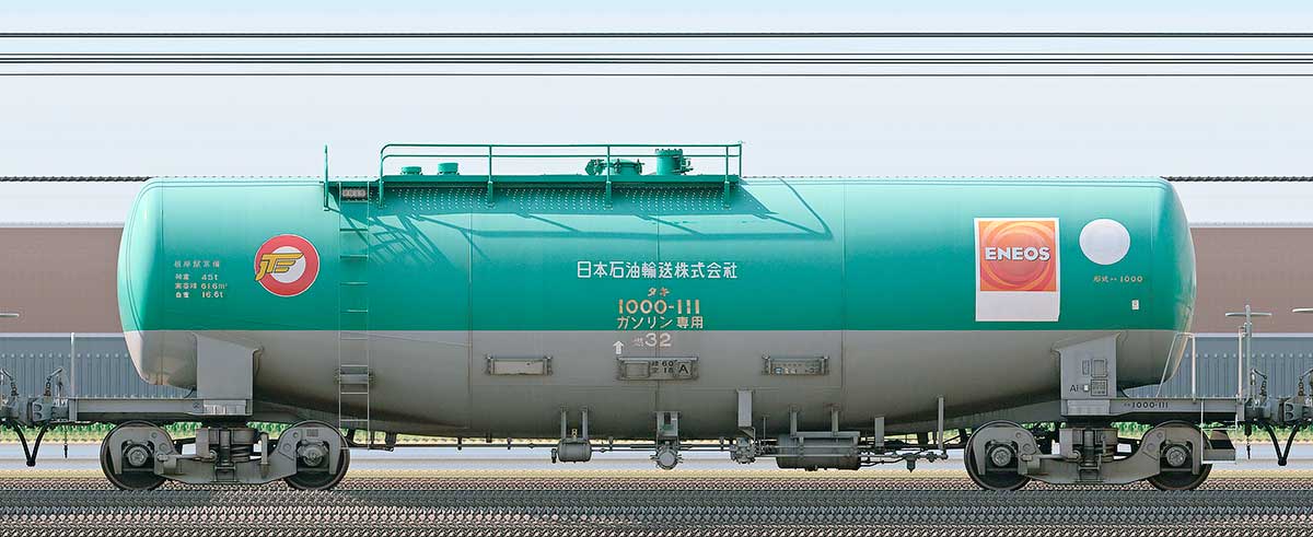JR貨物タキ1000形タキ1000-111（日本石油輸送）2-4位の側面写真
