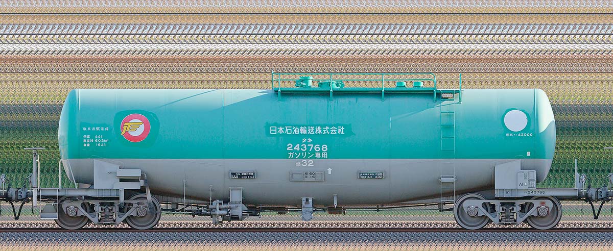 JR貨物タキ43000形タキ243768（日本石油輸送）1-3位の側面写真