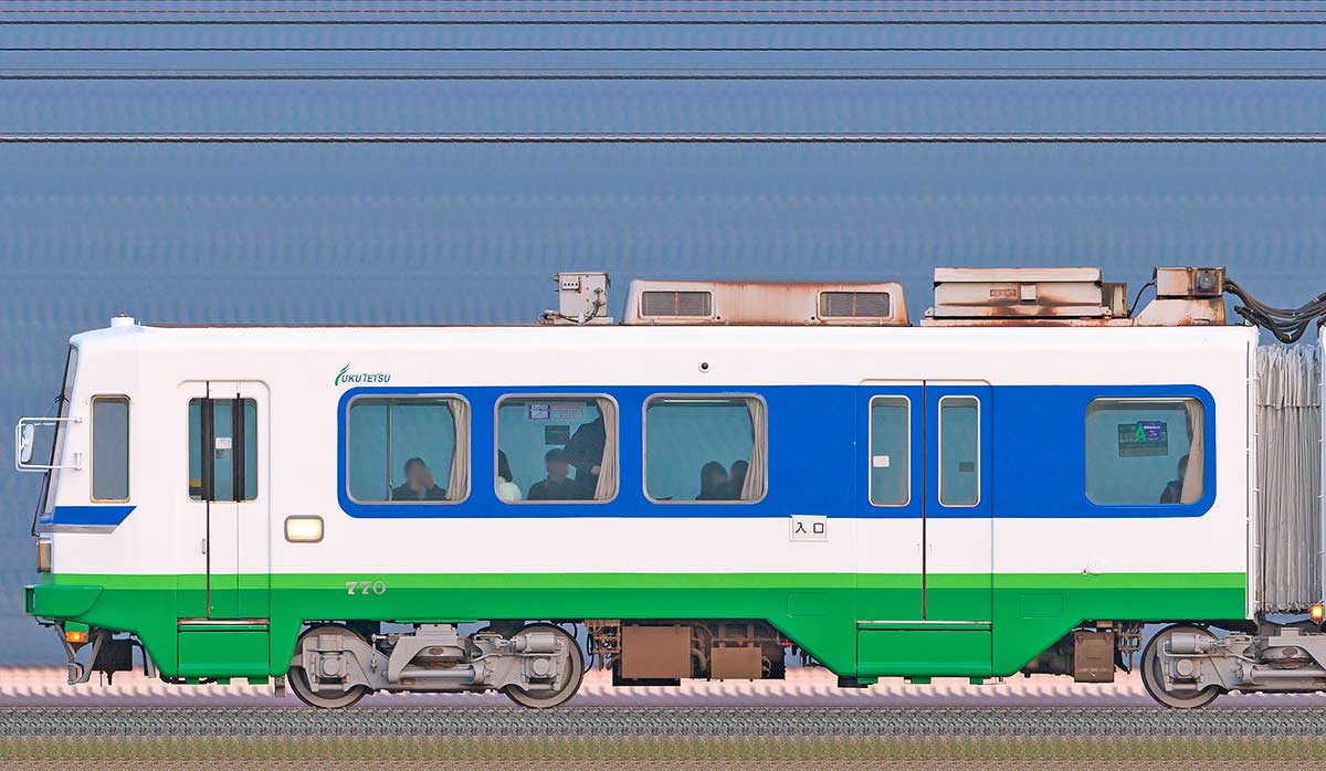  福井鉄道770形770海側の側面写真