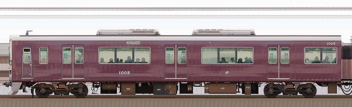 阪急1000系C#1005山側の側面写真