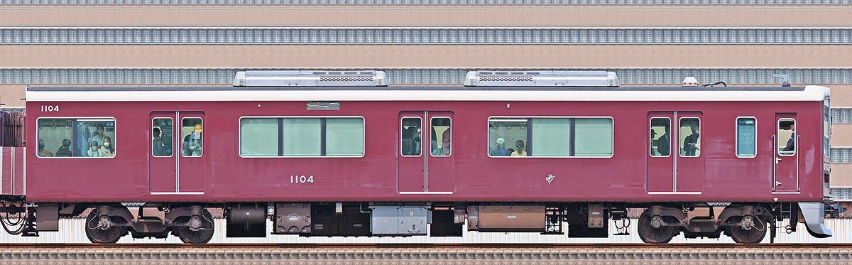 阪急1000系C#1104山側の側面写真