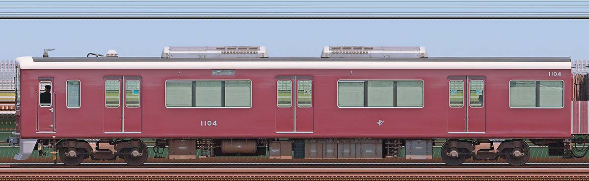 阪急1000系C#1104浜側の側面写真