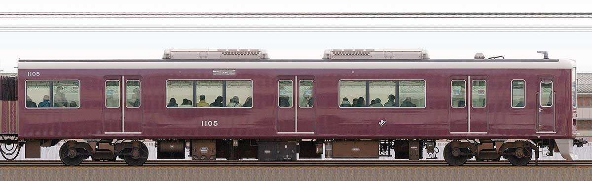 阪急1000系C#1105山側の側面写真